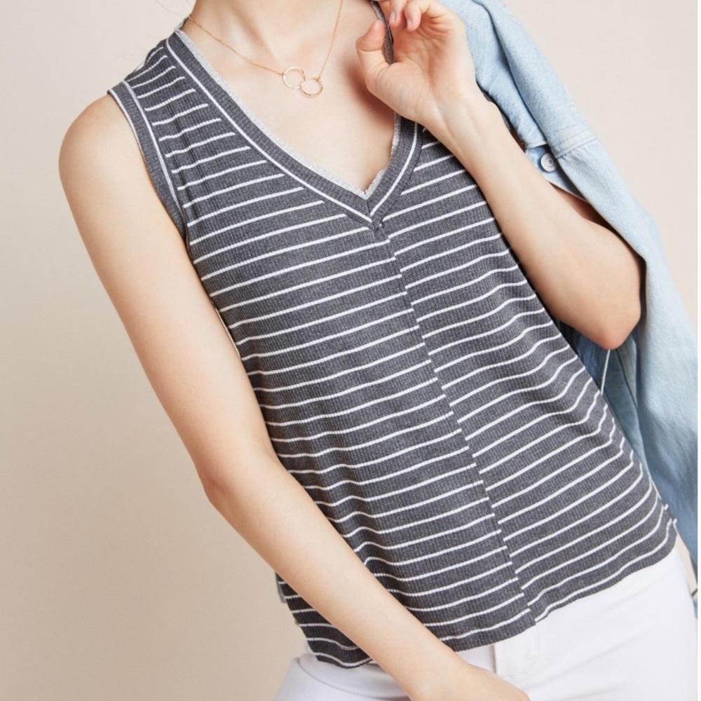 Anthropologie Vail Tank- Grey